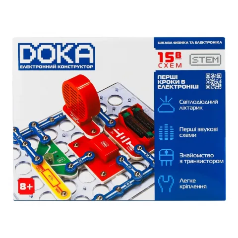 Іграшка Конструктор електронний Doka Перші кроки в електроніці В D70710