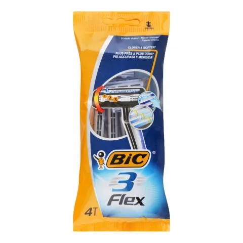 Станок д/гоління BIC 4 шт. 3 леза Флекс в м`як. уп.