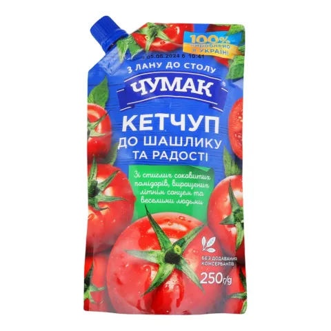 Кетчуп Чумак 250 г пак. до шашлику