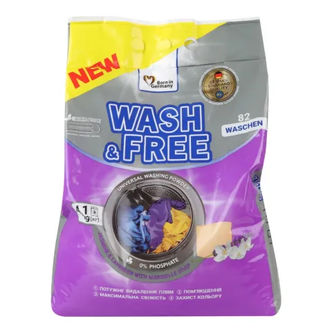 Порошок Wash and Free 4100 г універсальний Жасмин та лаванда з марсельським милом