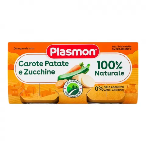 Пюре Plasmon 2х80 г Морква, картопля, цукіні