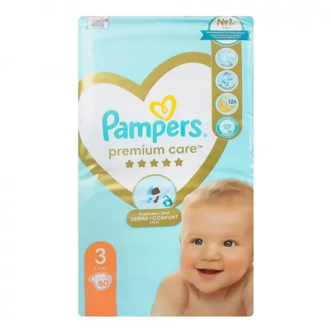 Підг. Pampers Premium Care 60 шт. Midi 3 (5-9 кг)
