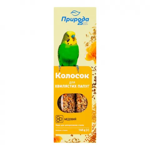 Корм Природа Колосок д/папуг 140 г Медовий