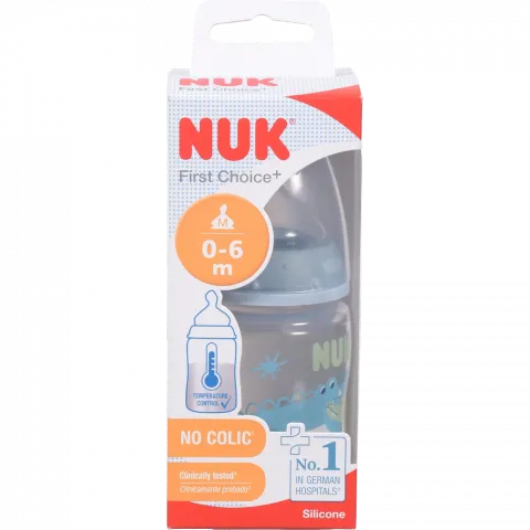 Пляшка Nuk пл. FC+150 мл сил. М р.1темп. Сафарі