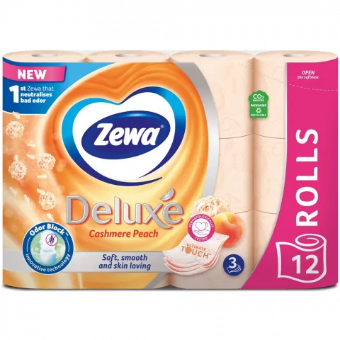 Туалетний папір Zewa Deluxe 12 шт. Персик
