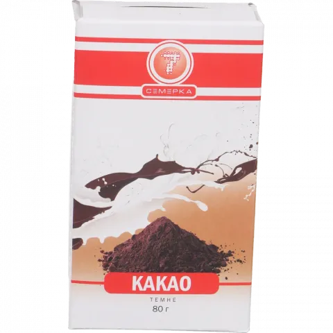 Какао 7` 80 г карт. Темне`