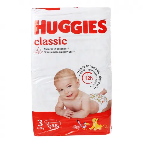 Підг. Huggies Класік 58 шт. Jumbo 3 (4-9 кг)