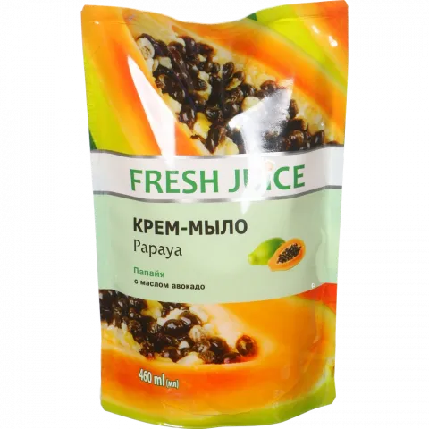 Мило рідке Fresh Juice 460 мл дой-пак зі зволожуючим молочком авокадо Papaya
