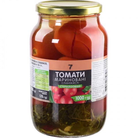 Конс Томати 7` 1 кг марин. твіст`