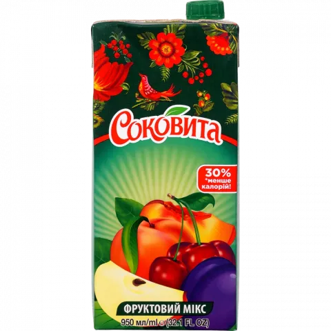 Напій б/алк. Соковита 0,95 л Фруктовий мікс