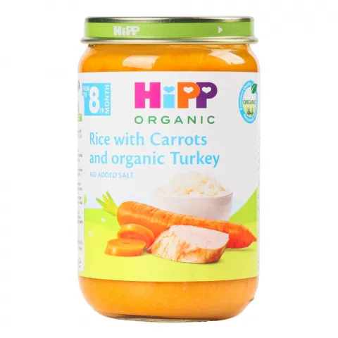 Пюре Hipp 220 г Індичка, морква, рис 6530