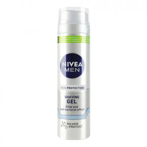 Гель д/гоління Nivea 200 мл д/чол. Срібний захист 81358