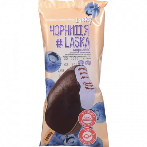 Морозиво Laska 90 г ескімо Чорниця
