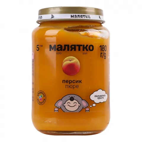 Пюре Малятко 180 г персик