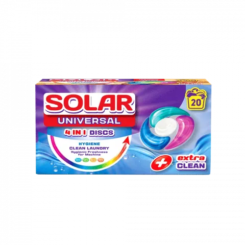 Гель д/прання Solar авт. в розч. кап. Universal 20 шт. коробка