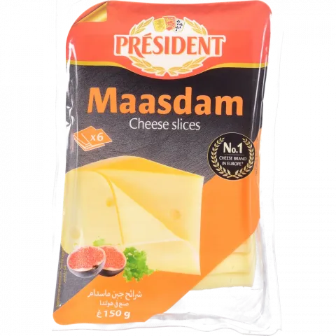 Сир Президент Маасдам 46 150 г нар.