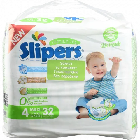 Підг. Slipers T-204 4 Twins 32 шт. (7-18 кг) И004 (Туреччина)