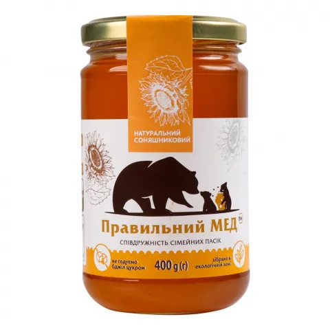 Мед Правильний мед 400 г скл. соняшниковий