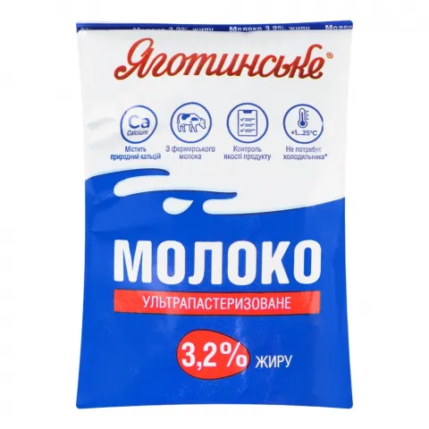 Молоко Яготинське 3,2 900 мл т/ф