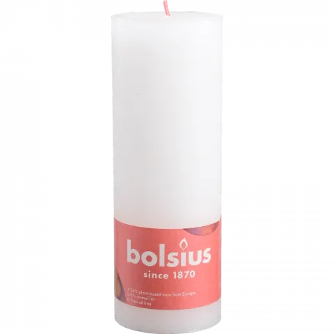 Свіча Bolsius 190/68 рустік Білий, 85 год., арт. 103668850302