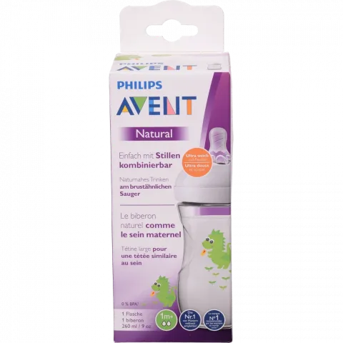 Пляшечка д/годування AVENT Natural 260 мл з декором Дракон 1 шт.