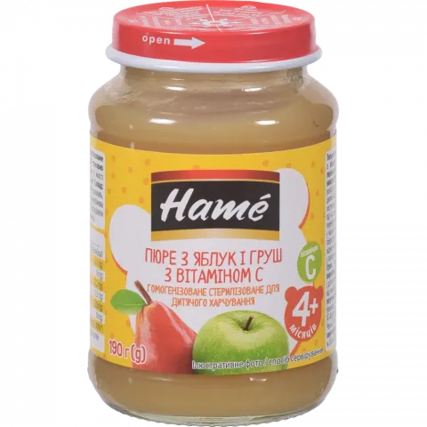 Пюре Hame 190 г яблуко і груша