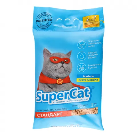 Наповнювач SuperCat Стандарт 3 кг (синій)