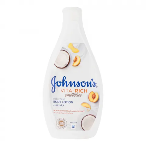 Лосьйон Johnson`s Vita-Rich 400 мл Розслаблюючий смузі з йогуртом, кокосом та екстрактом персика