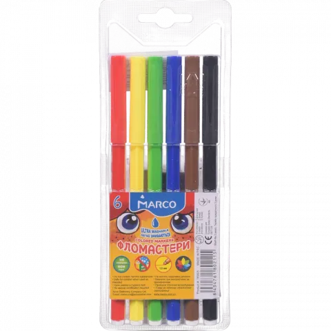 Фломастери Super Washable 6 кол. 1690- 6