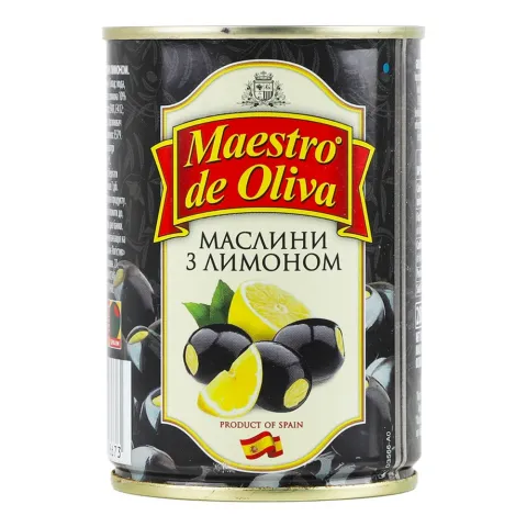 Маслини Маестро 280 г з/б з лимоном