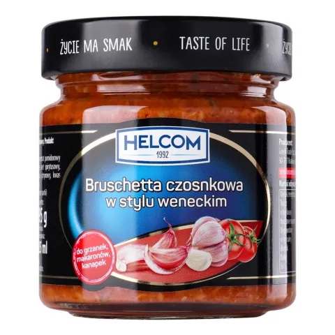 Конс закуска HELCOM 225 мл Брускетта венеціанська з часником (Польща)