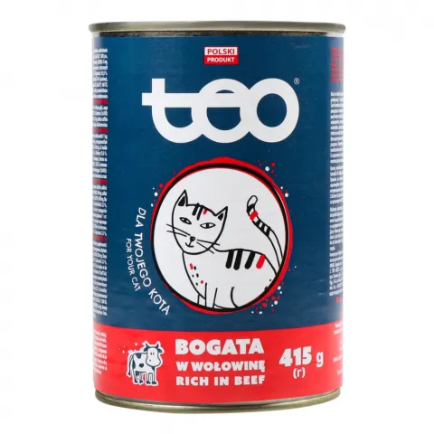 Корм д/котів Тео 415 г з/б з яловичиною