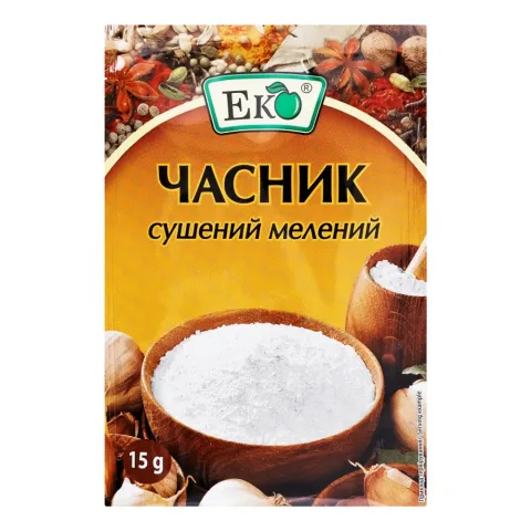 Приправа Еко 15 г Часник сушений мел.