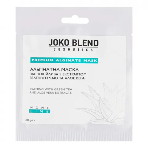Маска д/обличчя Joko Blend 20 г Альгінатна заспокійлива з екстрактом зеленого чаю і алое вера