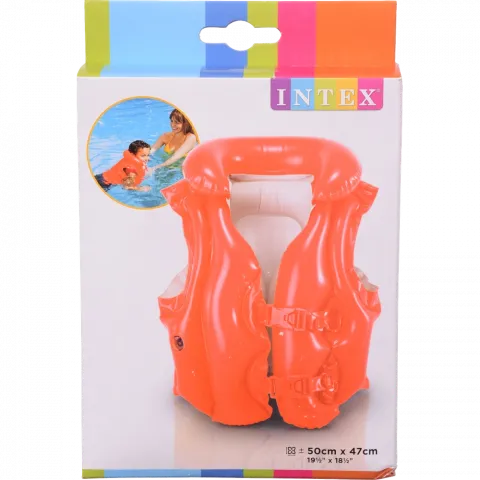 INTEX 58671 надувний жилет, помаранчевий колір, 50х47 см, 3-6 років.