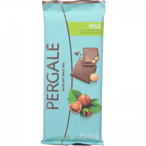 Шок PERGALE 85 г мол. з цільним ліс. горіхом (Литва) И122