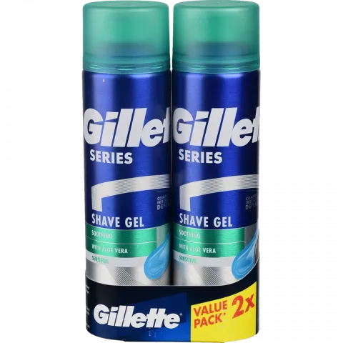 Гель д/гоління Gillette 200 мл 2 шт. Series Заспокійливий