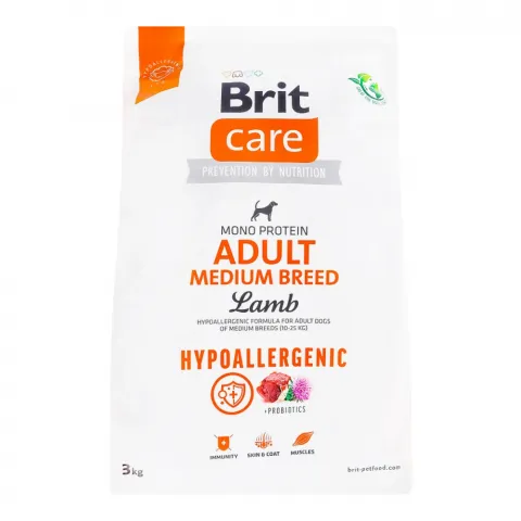 Корм д/собак Brit Care Adult Medium Breed Lamb and Rice 3 кг д/середніх порід собак 132710
