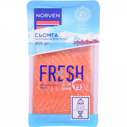 Філе-порції Сьомги Norven 405 г охол.