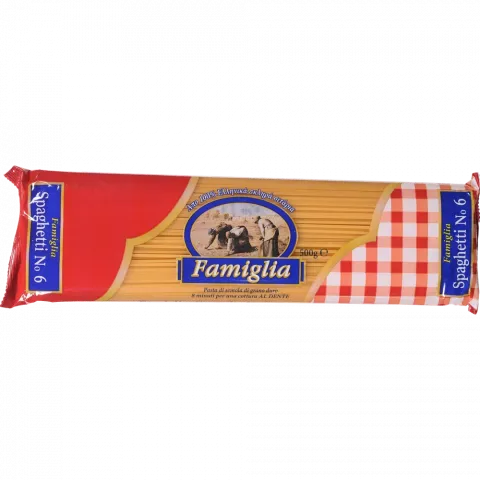 Макарони Famiglia 500 г Спагеті 6 (Греція) И029