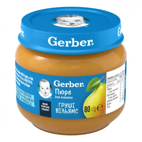 Пюре Gerber 80 г груші Вільямс