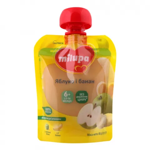 Пюре Milupa 80 г д/пак. Яблуко та банан