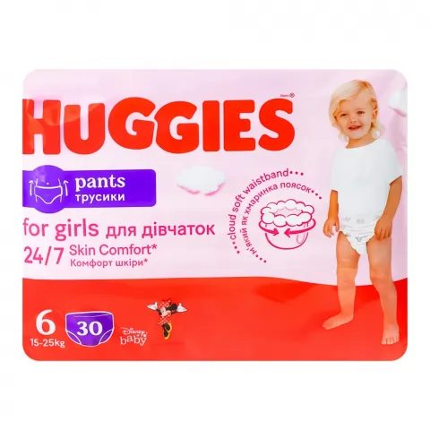 Підг. Huggies Трусики 30 шт. Pants 6 Girl (15-25 кг)
