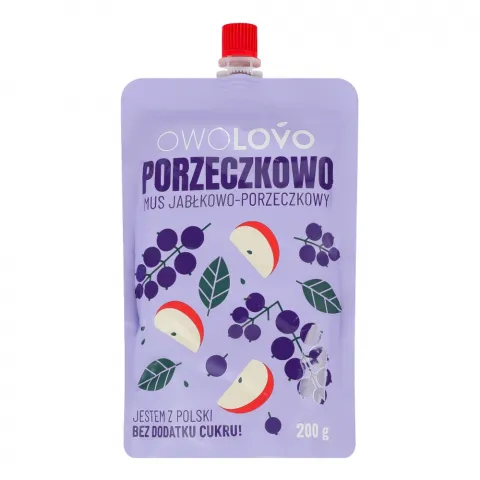 Фруктовий мус Owolovo 200 г д/пак. Яблучно-смородиновий