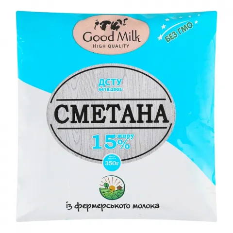 Сметана Вись 15 350 г п/е