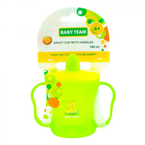 Поїльник Baby Team 180 мл з ручками та з носиком що складається 5002