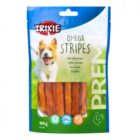 Ласощі д/собак Trixie 100 г Premio Omega Stripes Курка