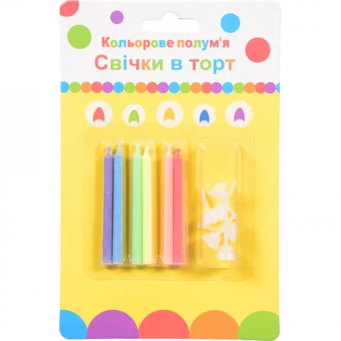 Свічки Party Favors Кольорове Полум`я