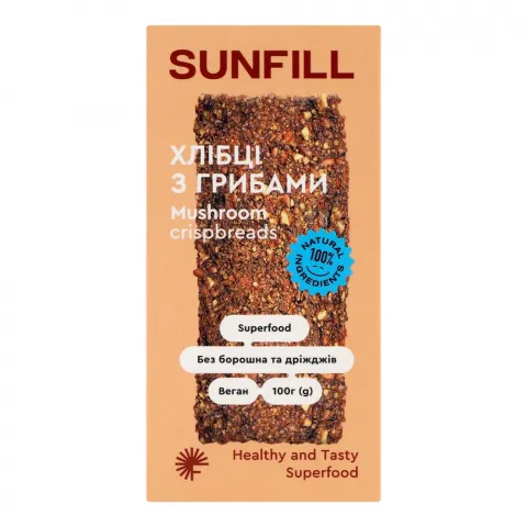 Хлібці Sunfill 100 г Грибні