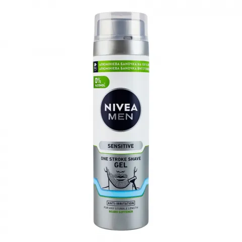 Гель д/гоління Nivea 200 мл д/чол. Одним рухом д/чутлив. шкіри 81739